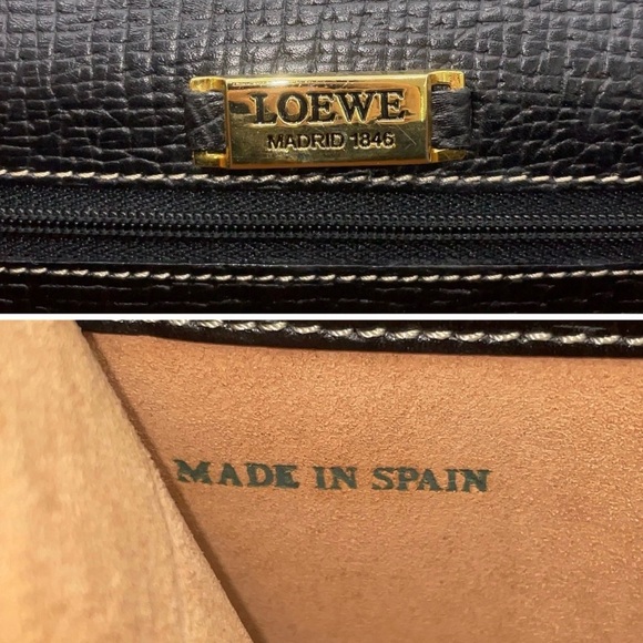 ✨🛍️ Loewe Black Leather Barcelona Handbag - Picture 10 of 11